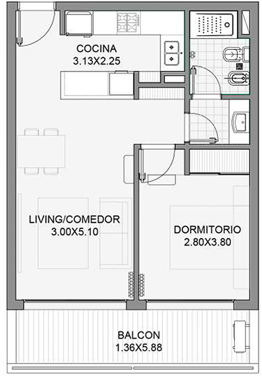 1 Dormitorio